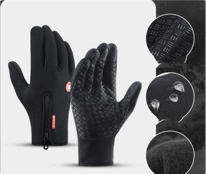 Waterproof, touch-sensitive and non-slip gloves